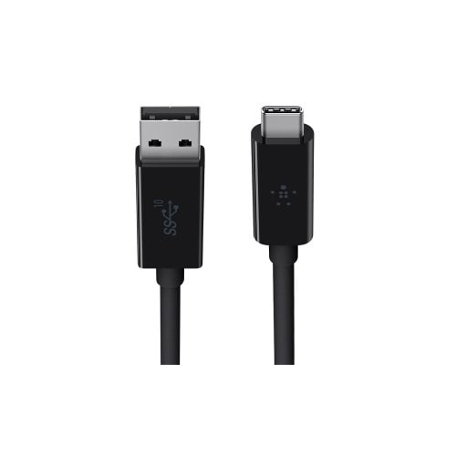 F2CU029BT1M-BLK - Belkin 3.1 USB-A to USB-C Cable (USB Type-C) - 91.44 cm USB Data Transfer Cable for MacBook, Hard Drive, Chromebook, Smartphone