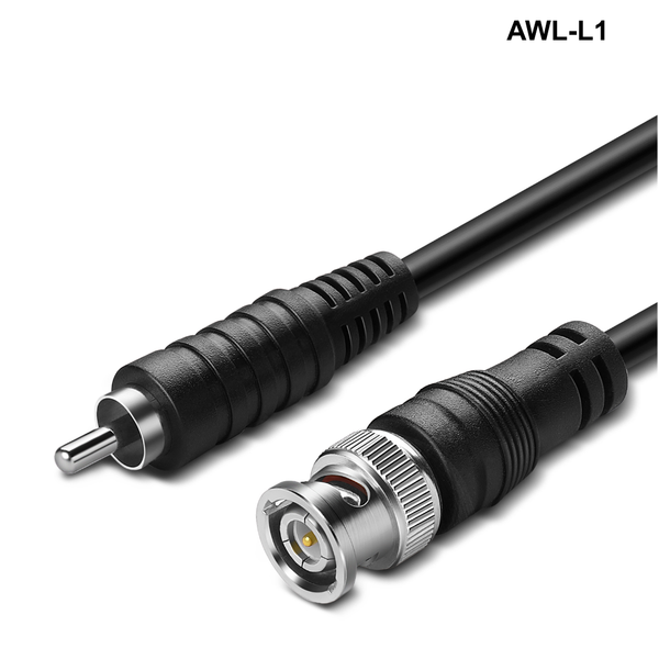 AWL-L1 - Video Patch Lead - RCA-Male to BNC-Female 150mm
