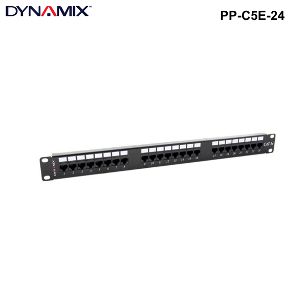 PP-C5E- - 19'' Cat5e UTP Patch Panels - Options 12, 16, 24 and 48 Way