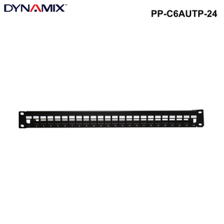 PP-C6AUTP-24 -  Cat6A 180 Unshielded Keystone patch panel, 24 Port with cable management