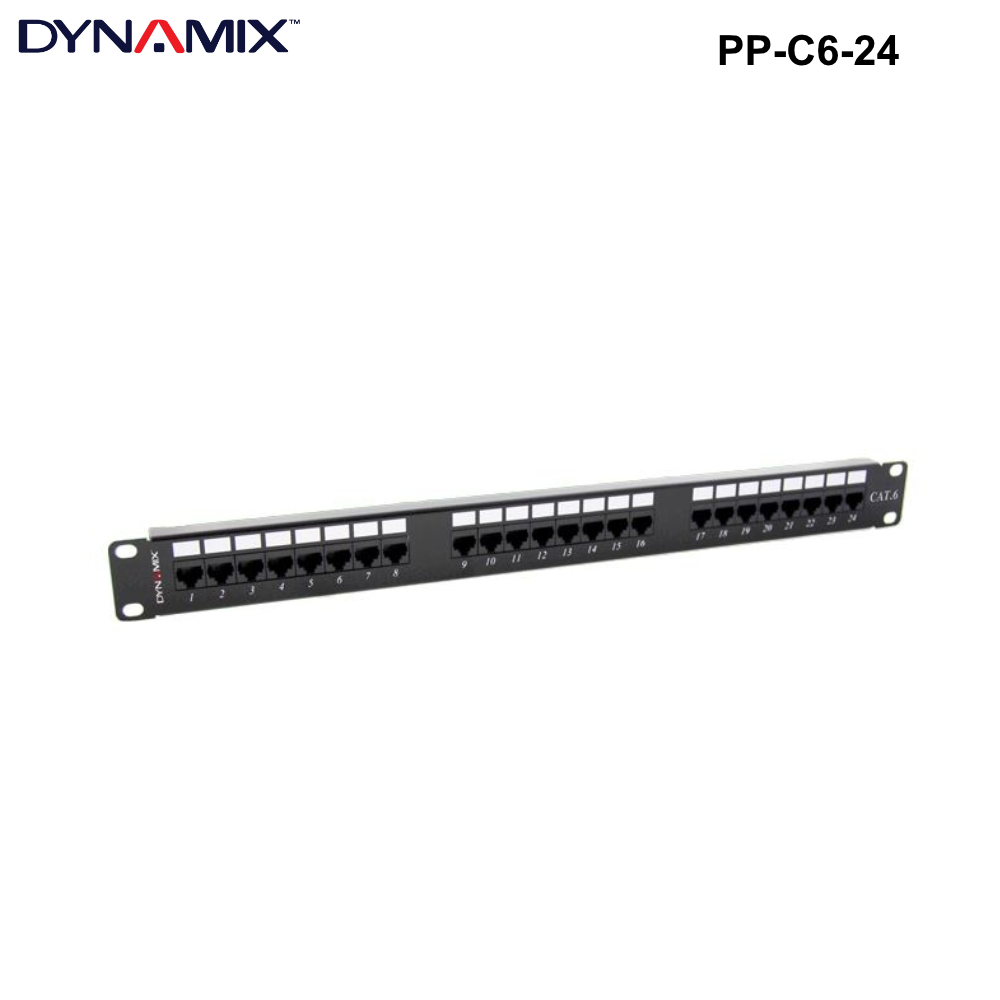 PP-C6- - 19'' Cat6 UTP Patch Panels - Options 12, 16, 24 and 48 Way - 0