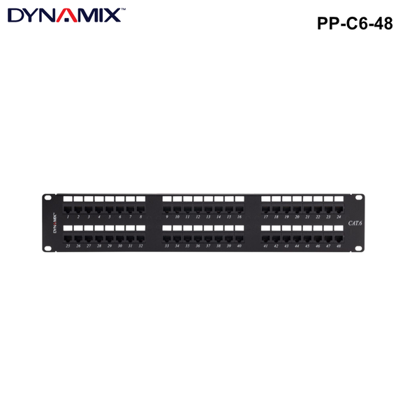 PP-C6- - 19'' Cat6 UTP Patch Panels - Options 12, 16, 24 and 48 Way