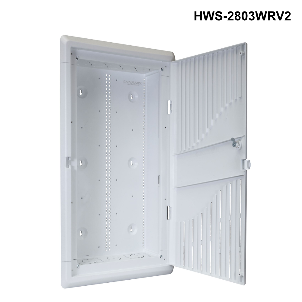 HWS-2803WRV2 - 28'' Recessed Plastic Network Enclosure, WiFi Ready - 0