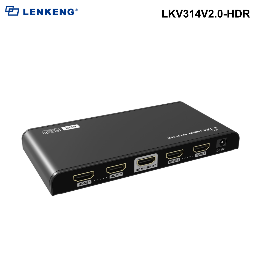 LKV31xV2.0-HDR - Lenkeng 1 in 2/4/8 out HDMI Splitter with HDR and EDID. Supports Ultra HD Resolution - 0