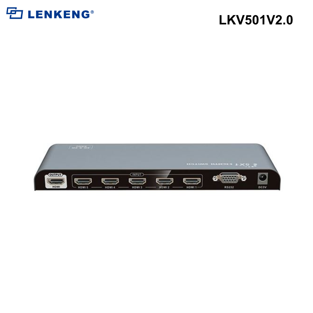 LKV501V2.0 - Lenkeng 4K 5 in 1 out HDMI Switch Ultra HD 4K2K@60Hz