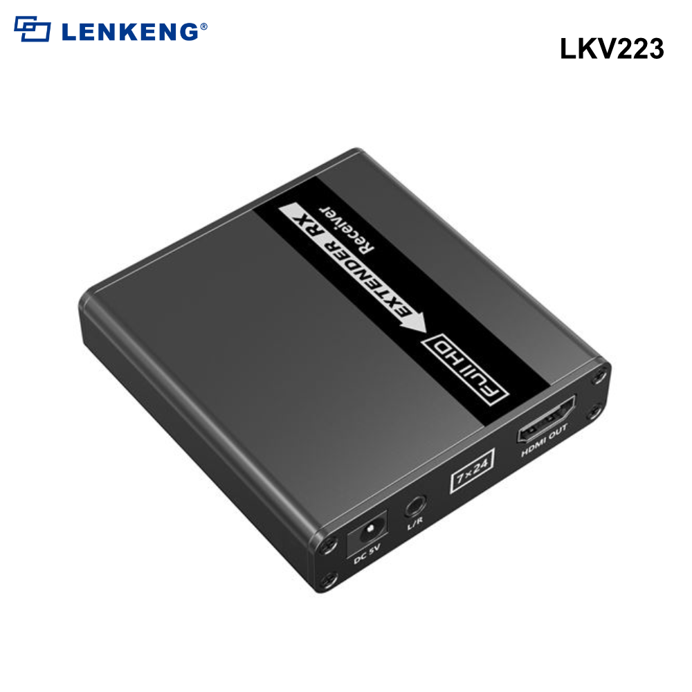 LKV223 - Lenkeng HDMI & IR Extender Kit over Cat6/6a/7 up to 1080P@60Hz, Zero Latency
