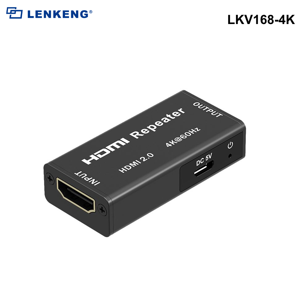 LKV168-4K - Lenkeng HDMI2.0 Repeater Extender. Supports resolution up to ultra HD