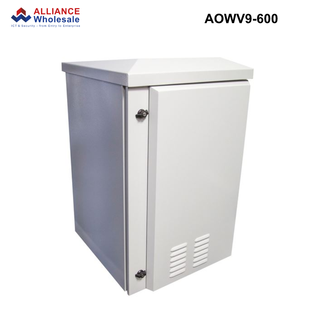 AODWV - Outdoor Vented Wall Mount Cabinet, IP45 Rated, 9RU to 24RU, 400 or 600mm - Grey - 0