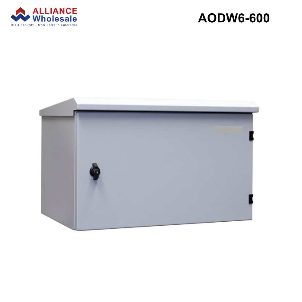 AODW - Outdoor Wall Mount Cabinet, IP65 Rated, 6RU to 24RU, 400 or 600mm - Grey - 0