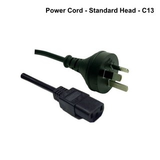 C-POWERC -  3-Pin Plug to IEC C13 Female Plug 10A, SAA Approved Power Cord. 1.0mm copper core. BLACK Colour.