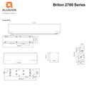 2700 Series - Briton cam action closers strength 1-5 delayed action - Push & Pull Options