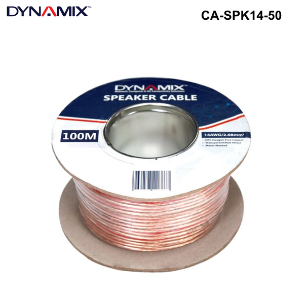 CA-SPK14 - 14AWG/2.08mm Speaker Cable, OFC 51/025BCx2C, Clear PVC Insulation