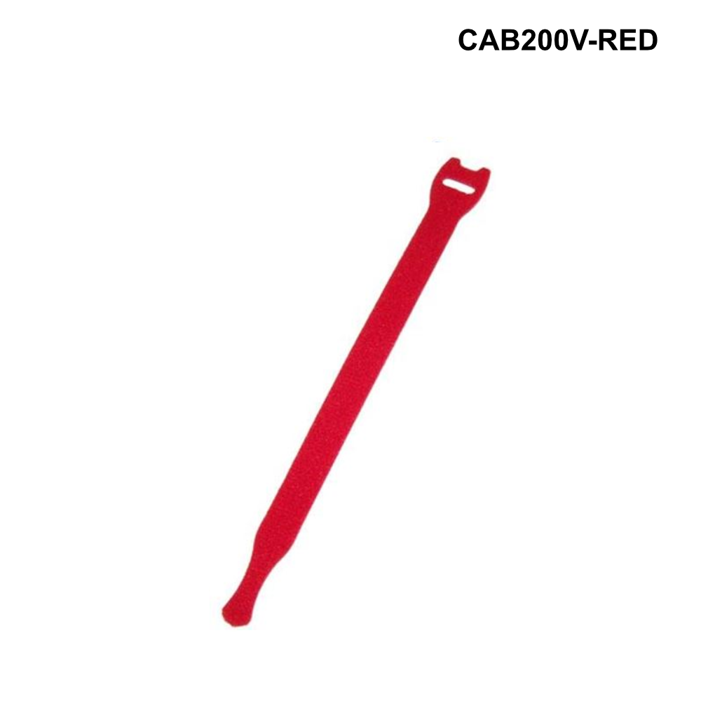 CAB200V - Hook & Loop Cable Tie - 200mm x 13mm - 10 Pack - Blue or Red options - 0