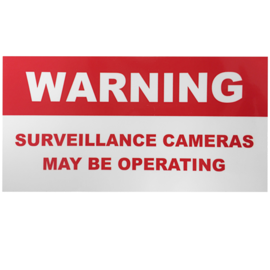 CCTV STICKER - Warning Surveillance Camera Sticker