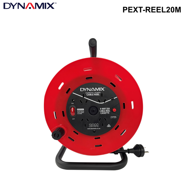 PEXT-REEL - 4-Way 10A Cable Reel Cassette With DP Switch (On/Off), 5m, 10m or 20m