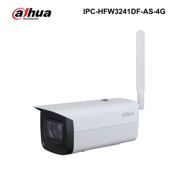 IPC-HFW3241DFP-AS-4G - Dahua - 2MP IR Fixed focal Bullet WizSense 4G Network Cameras
