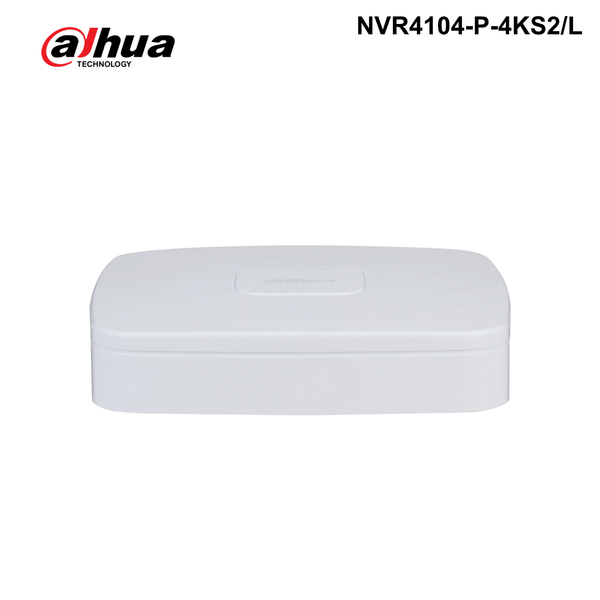 NVR4104-P-4KS2/L - Dahua - 4 Channel Smart 1U 1HDD 4PoE Network Video Recorder