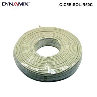 C-C5E-SOL-R50 - 50m Cat5e Ivory UTP Solid Cable Roll 100MHz, 24AWGx4P, PVC