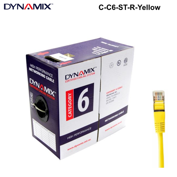 C-C6-STR-R - 305m Cat6 UTP Stranded Cable Reel Box 250MHz, 24AWGx4P, PVC - Colour Options