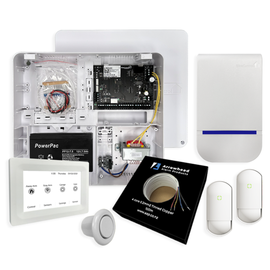EC-KIT TOUCH W - EC security alarm kit with (white 5" touch screen keypad)