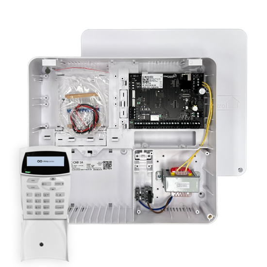 EC-PLAS LCD - EC security alarm panel with (EC-LCD Keypad) in enclosed plastic cabinet