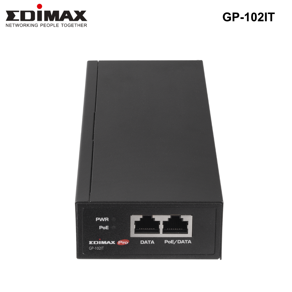 GP-102IT - Edimax Gigabit 60W PoE++ Injector. Provides Power & Data up to 100m