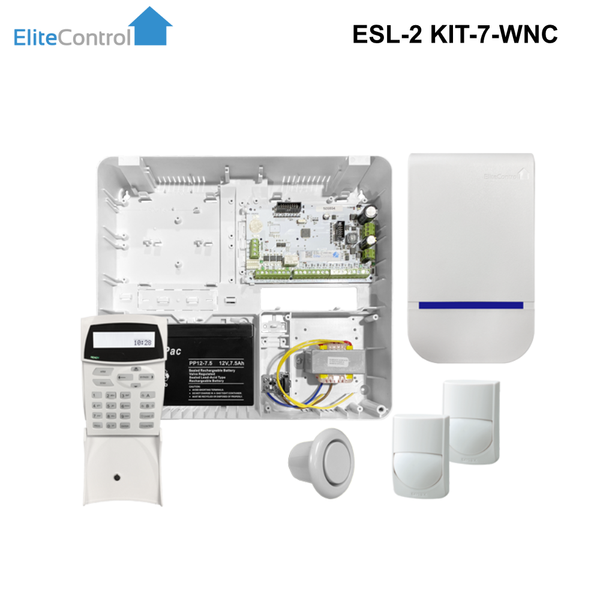 ESL-2 KIT-7-WNC - EliteControl Security Alarm Kit  (includes ESL-2 Base Kit & KP-ICON-OEM)