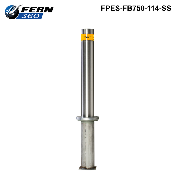 FPES-FB750-RT114-SS - FERN360 Stainless Steel Retractable Fixed Bollard - 114mm dia x 750mm