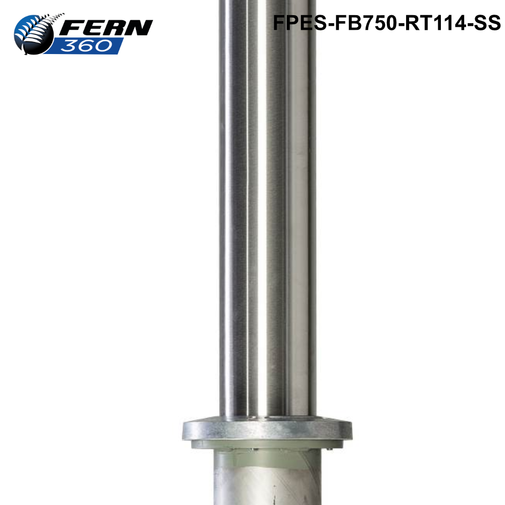 FPES-FB750-RT114-SS - FERN360 Stainless Steel Retractable Fixed Bollard - 114mm dia x 750mm - 0