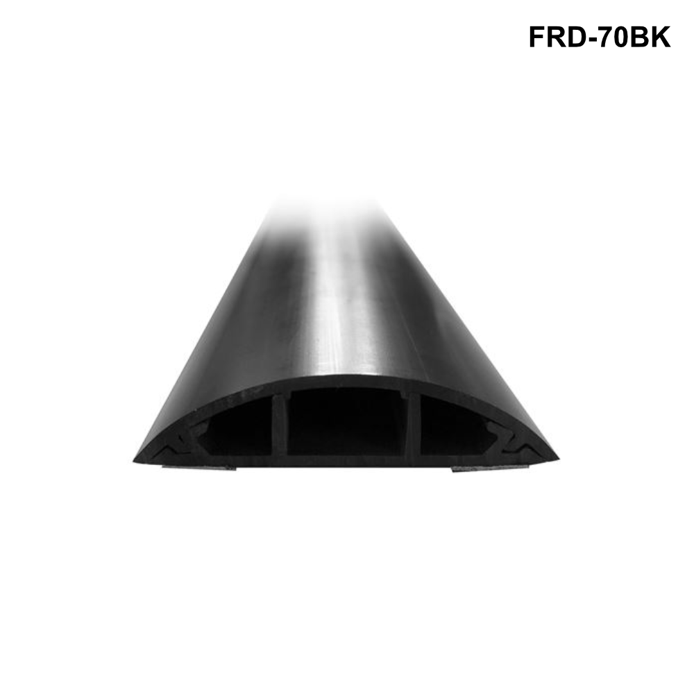 FRD-70 - 1m Floor Mount Round Wiring Duct - Grey or Black - 0