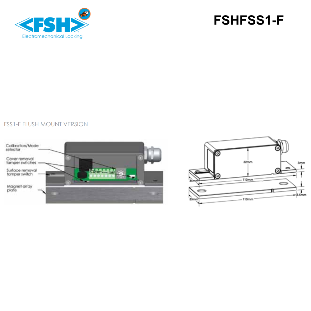 FSHFSS1-F - FSH - Flush Mount High Security Door Monitoring Sensor - 0