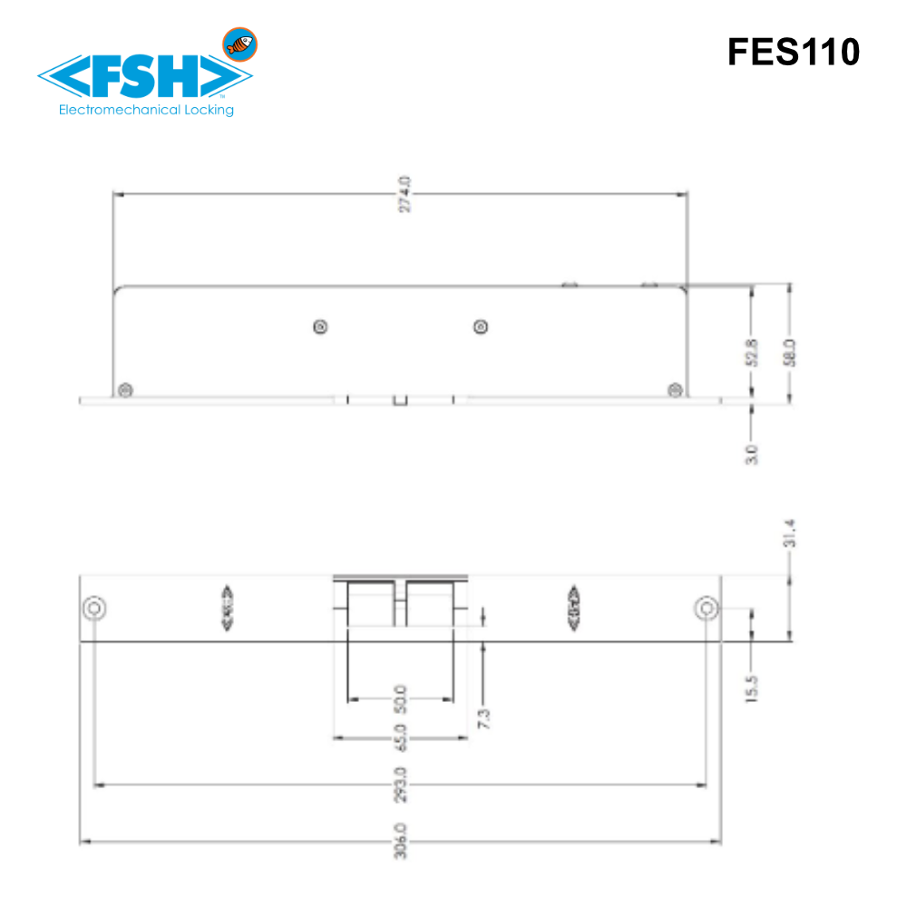 FES110 - FSH High Security Custodial Electric Deadlock Strike - 0