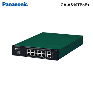 GA-AS10TPoE+ - Panasonic PoE Ethernet Switch 12 Ports 10BASE-T/100BASE-TX/1000BASE-T, 10 PoE
