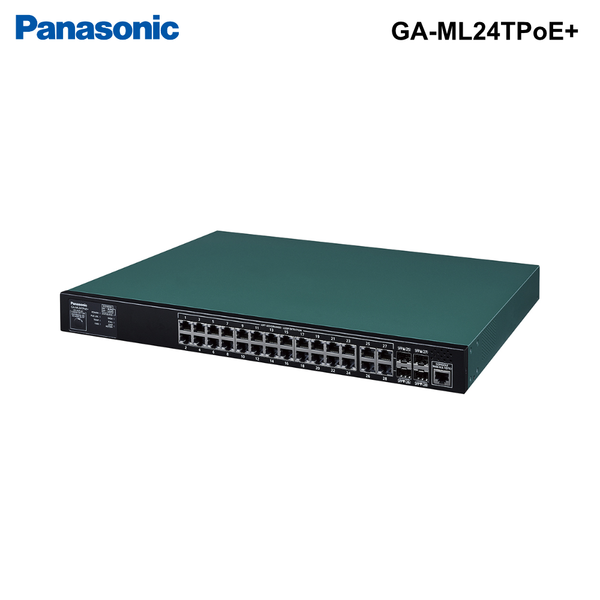 GA-ML24TPoE+ - Panasonic PoE Ethernet Switch with management function, 28 Ports of 10/100/1000BASE-T