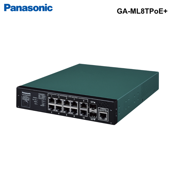 GA-ML8TPoE+ - Panasonic PoE compliant switch (L2 switch) 10/100/1000 Mbps 28～6 + SFP 4～2 slot