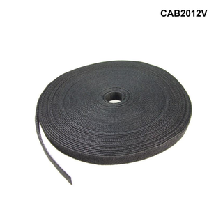 CAB2012V - Hook & Loop Cable Tie Roll - 20m x 12mm - Black or Red options