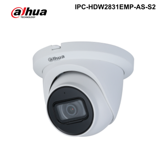 IPC-HDW2831EMP-AS-S2 - Dahua - 8MP Lite PoE IR 2.8mm Fixed Focal Turret Network Camera