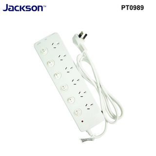 PT0989 - Jackson 6-Way Individually Switched Protected Power Board with Telephone Protection