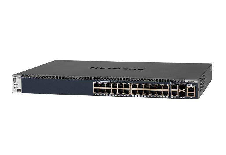 Netgear GSM4328S-100AJS 24x1G Stackable Managed Switch with 2x10GBASE-T and 2xSFP+ - 24 Ports - Manageable