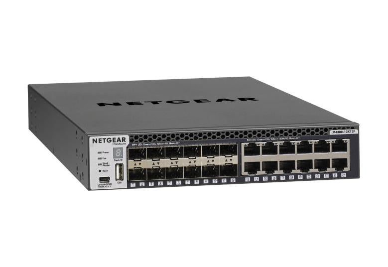 Netgear XSM4324S-100AJS ProSafe M4300-12X12F Layer 3 Switch - 12 Ports - Manageable - 10 Gigabit Ethernet