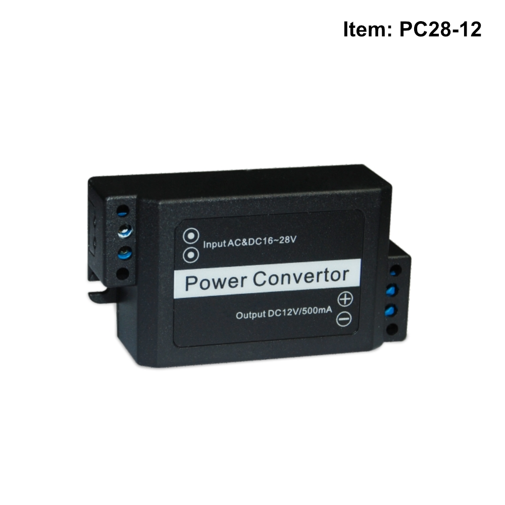 PC28-12VDC - Power Convertor Input AC/DC 16-28V - Output DC12V/500mA