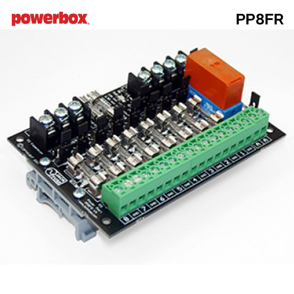 PP8FR - Powerbox 8 Way Fire Tripped Power Distribution Board
