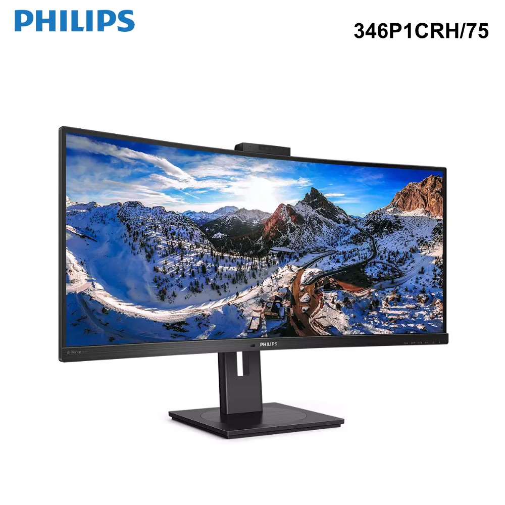 346P1CRH/75 - Philips 34" WQHD USB-C Docking Monitor with Webcam - 0