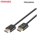 PROLINK4K2 - Promate 4K HDMI Cable. 24K Gold Plated. High-Speed - 1.5, 3, 5 or 10m