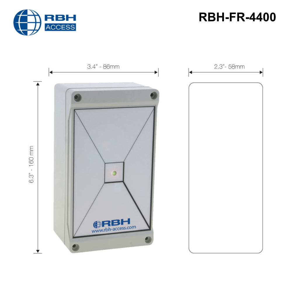 RBH-FR-4400 - RBH Wireless Receiver with 4 independent Wiegand outputs up to 60m - 0