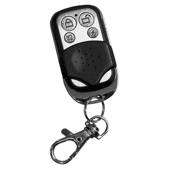 RM-0001A - 4-Button Black and Chrome Remote 434Mhz