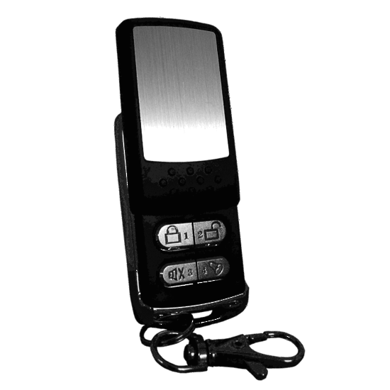 RM-8006B - Black & Chrome Remote With Sliding Key Cover 916.5Mhz