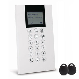 RP432KP0200D - Risco - White LCD Panda (wired) Keypad, with Prox Reader