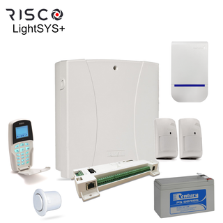 LPAK-Kit Risco - LightSYS+ Alarm Kit, LCD Keypad, Sirens & batt, 2x or 3x Quad PIR options
