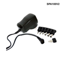SPA100V2 - 3-12VDC 1A or 2.5A Switch Mode Power Adapter - 6x Interchangeable Power Connectors